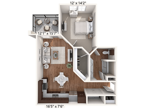 Cyan Floor Plan at Bridge at Indigo, Austin, 78717